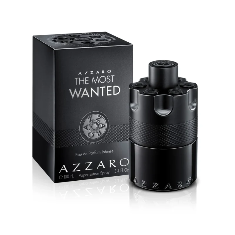 Black perfume bottle with box packaging